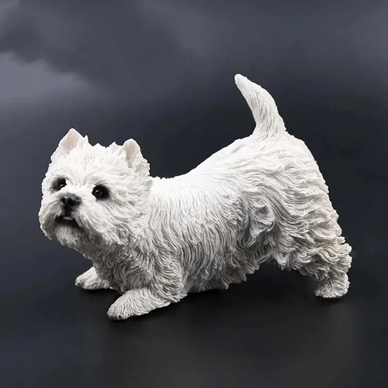 1/6 مقياس الاسكتلندي ويست هايلاند الأبيض جحر القط نموذج ل 12 بوصة محاكاة الديكور ألعاب حيوانات أرقام