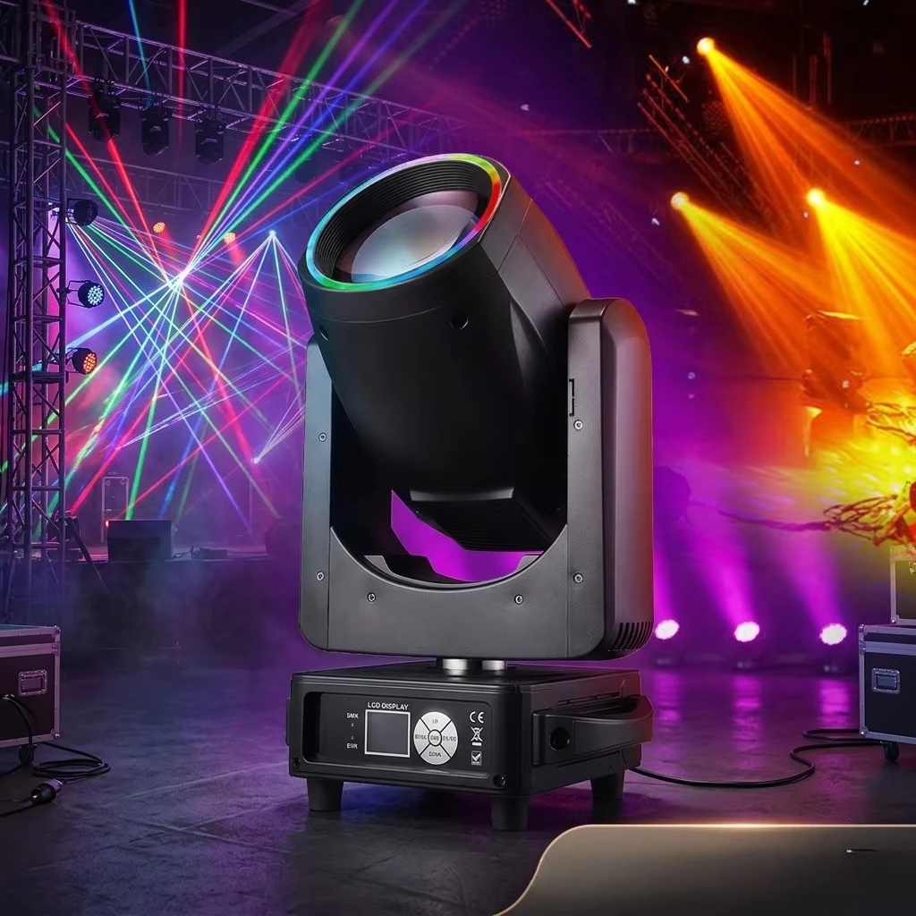 295W 14R Sharpy Beam Moving Head Light 8+48 Rotatable Prism DMX512 Controller Strobe Effect IP33 6000K Lighting