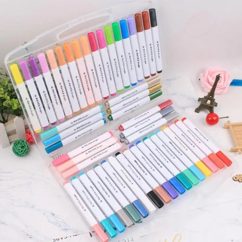 Markers For Kids Drawing Pens Art Marker Pen Waterproof Colored Markers Kids Coloring Marker Set For Ceramics Canvas Stone Glass