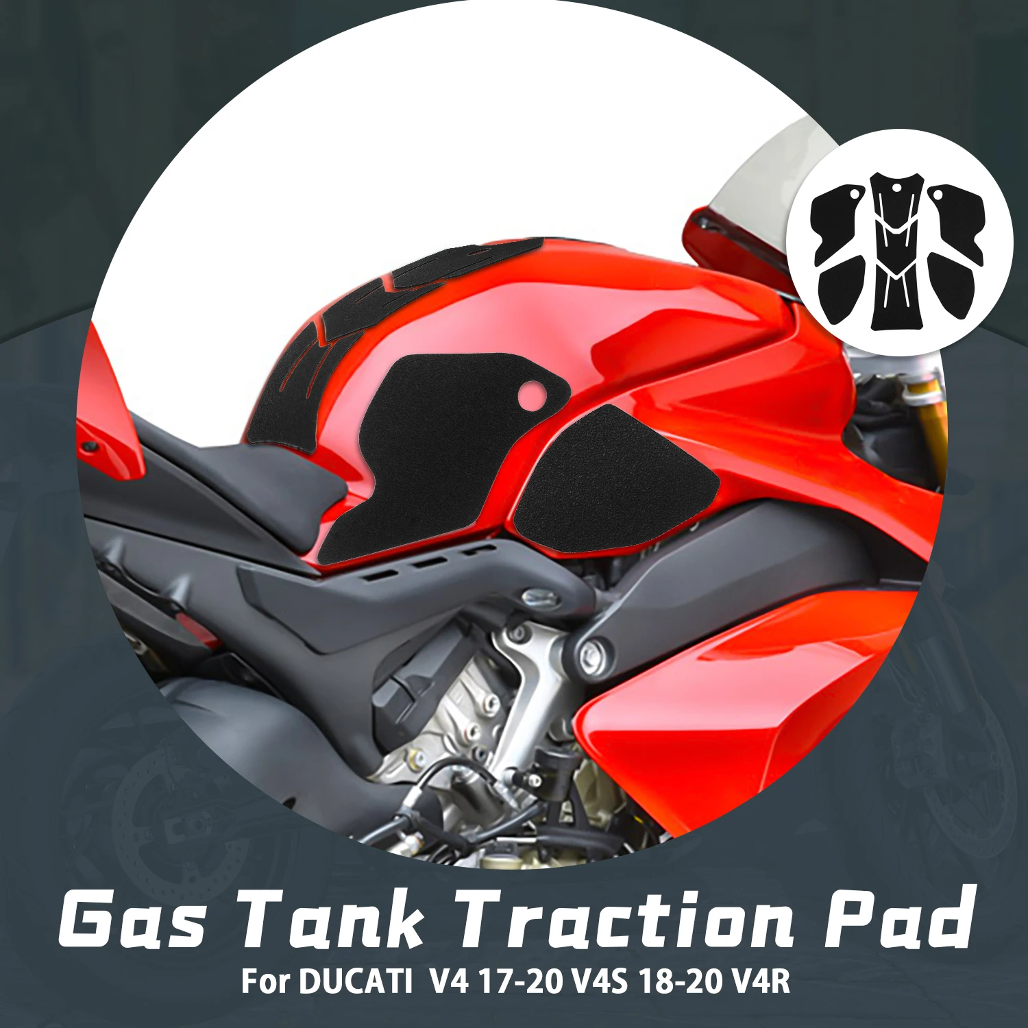 

Motorcycle Anti slip Fuel Tank Pads Gas Knee Grip Traction Sticker Protector For Ducati V4 2017-2020 V4S 2018-2020 V4R