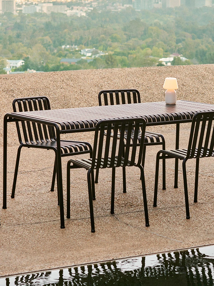 Outdoor tables, chairs and stools Steel indoor leisure chairs Dining table Nordic modern minimalist PALISSADE