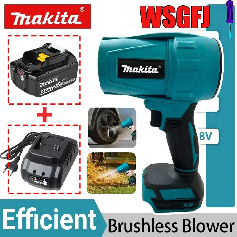 

Воздуходувка Makita 30000 об/мин, турбовентилятор с высокой скоростью вращения, электрический пылесос-воздуходувка с подсветкой, инструмент для чистки автомобиля, с зарядным устройством