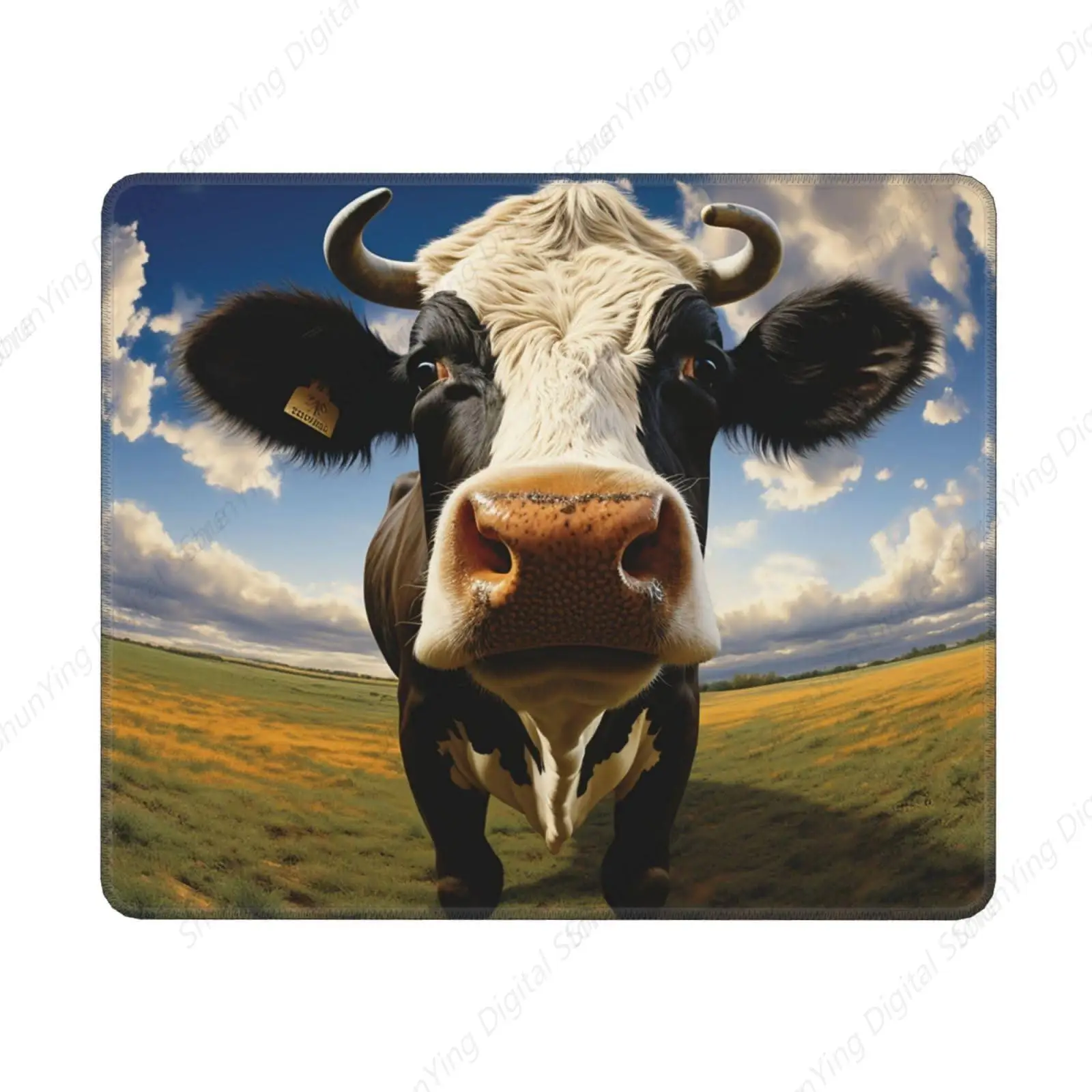 Grassland Cow Mouse Pad Non Slip Rubber Washable Mouse Pad Computer Keyboard Pad Desktop Decoration Gift 18*22cm