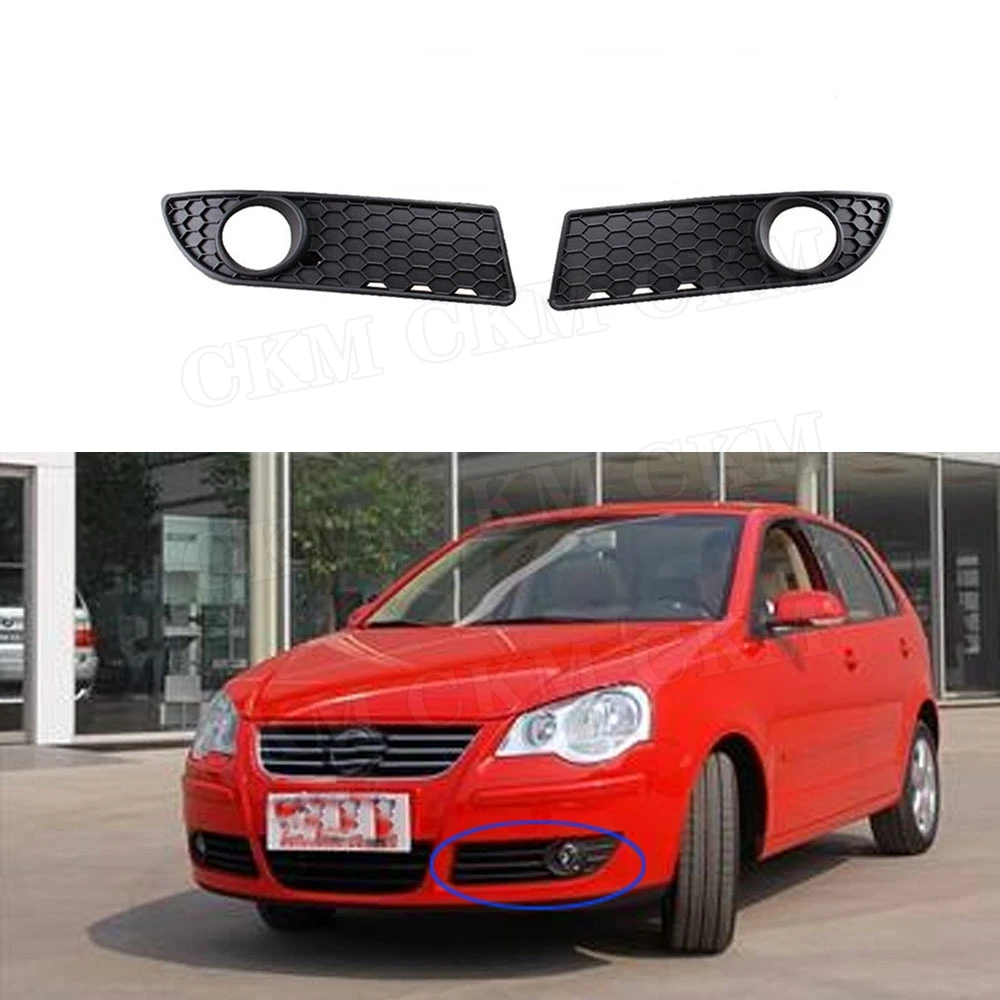 

Front Fog Light Vent Grille Hood Foglamp Honeycomb Grill Frame Mesh for VW Polo MK4 9N3 2005 - 2009 Facelift Replacement Style