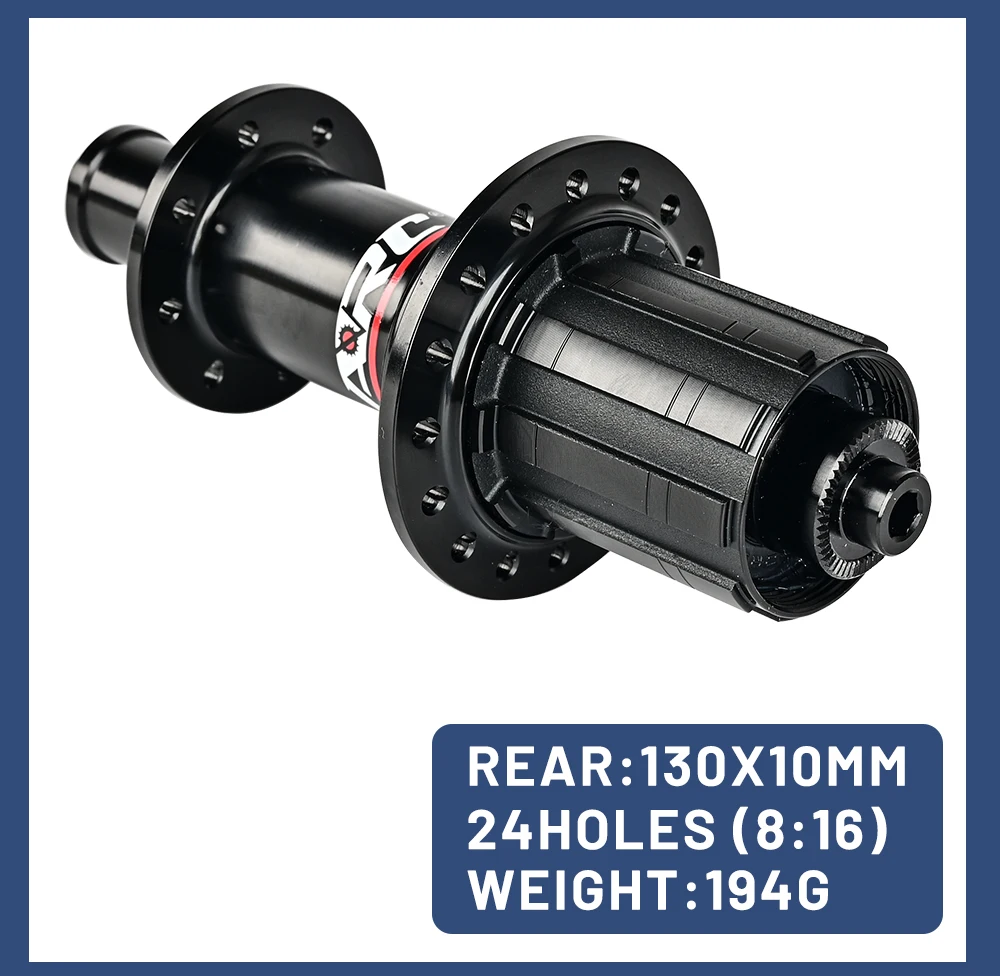 ARC Road Bike Hub Set 4 Pawls 48 Clicks High-Engagement 100/130MM NBK Sealed Bearings 20/24 Holes V-Brake 8-11 Speed Ultralight