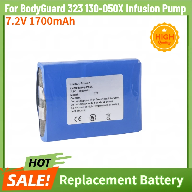 

High Quality Battery 7.2V 1700mAh For BodyGuard 323 130-050X Infusion Pump Brand New Replacement Battery