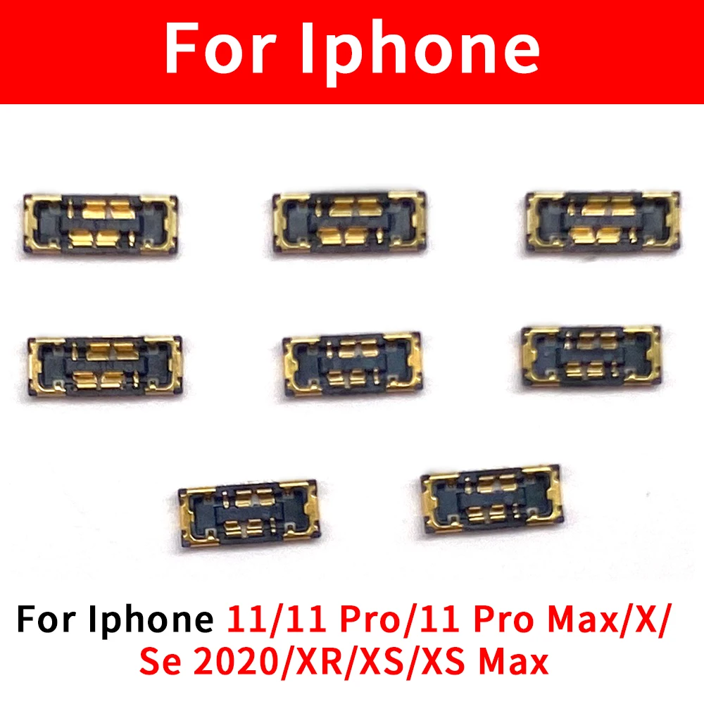 10 buah/lot Digitizer tampilan LCD baru konektor FPC pada Motherboard untuk Iphone 11 Pro Max Se 2020 X XR XS Max kabel Flex colokan