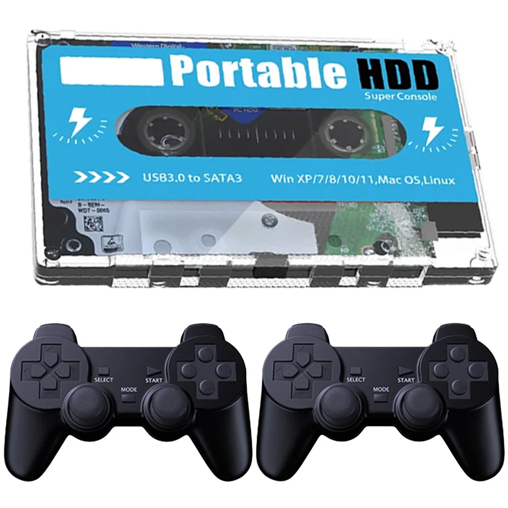 Super Console 500G Gaming HDD 70 Simulator Batocera 55000 Video Games For PS3/PS2/WII/WIIU/MAME/DC/SS Plug and Play Hard Drive