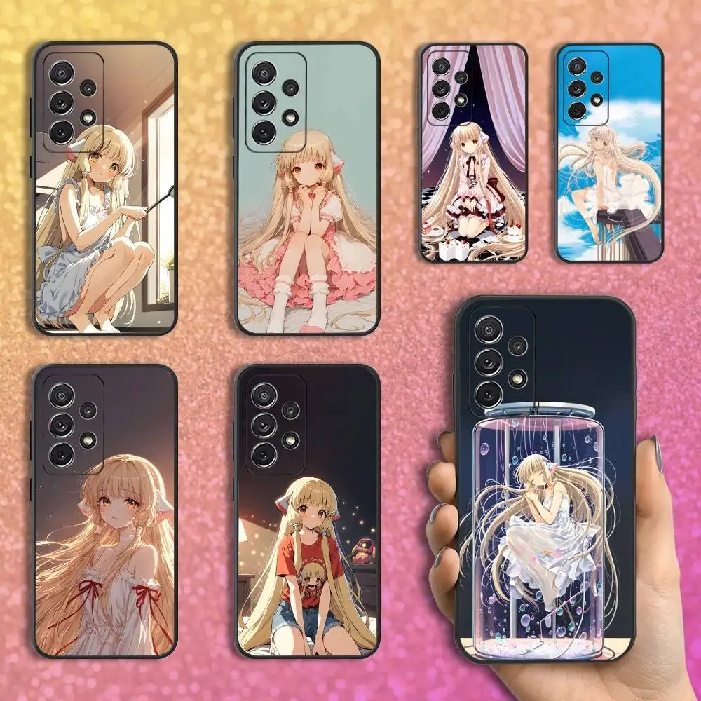 

Comics C-Chobits Anime Phone Case For Samsung S25,S24,S23,S22,S21,S20,S10,Ultra,Plus,Lite,FE,Soft Silicone Black Cover