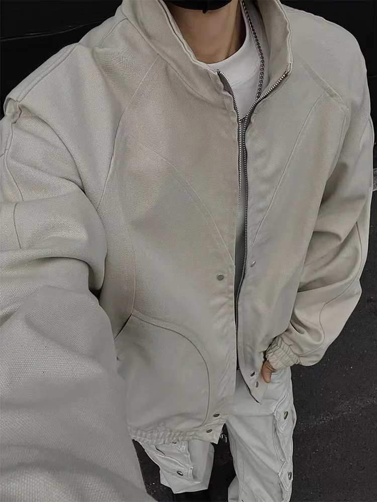 

Deconstructed Barn Sle Men's Jaet Spring Autumn CleanFit American Retro Canvas Trendy ort Workwear Coat Spring Faion