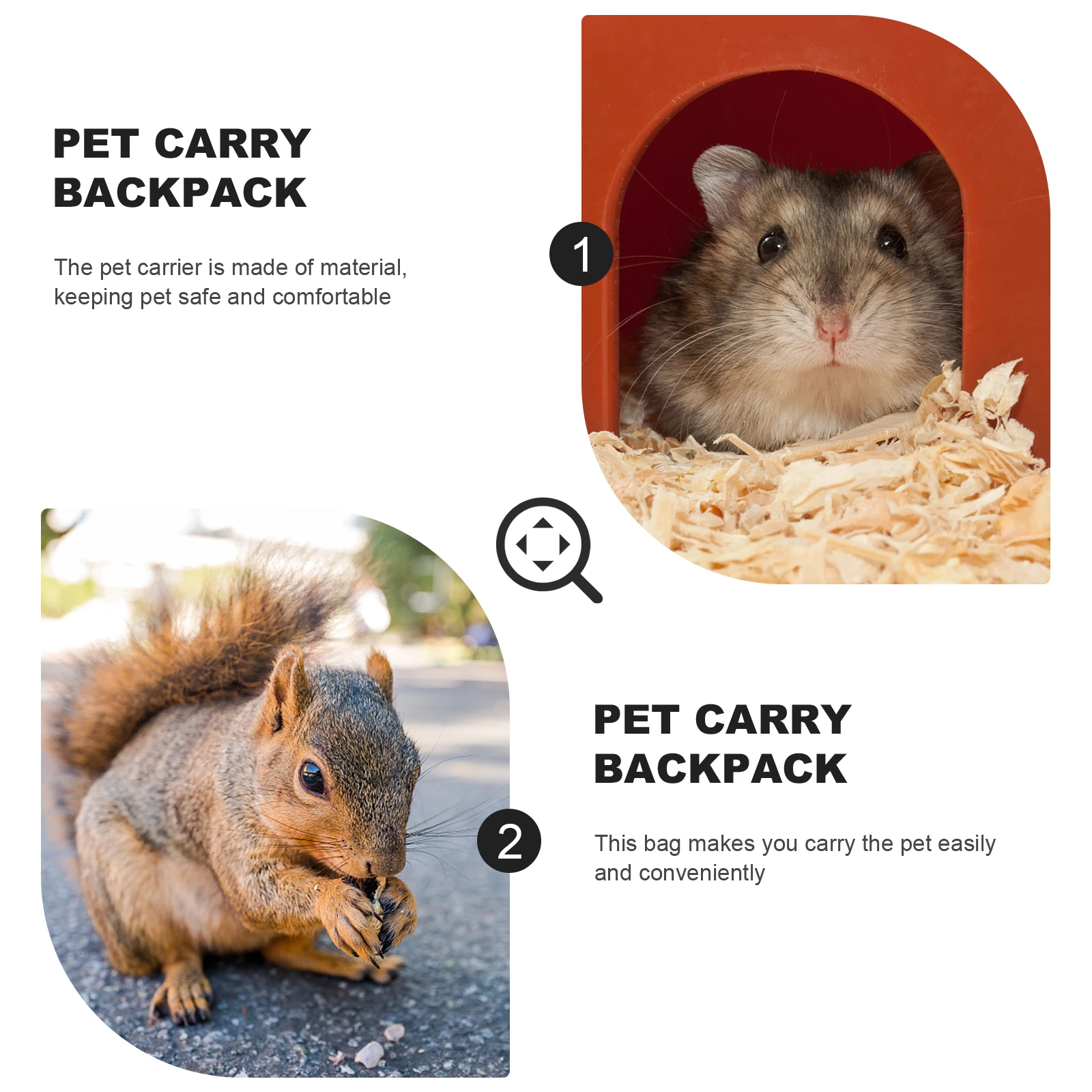 

Pet Carrier Bag for Hamster Puppy Outdoor Travel Guinea Pig Backpack Storage Portable Toy Fashion Safe Comfortable Durable Pet