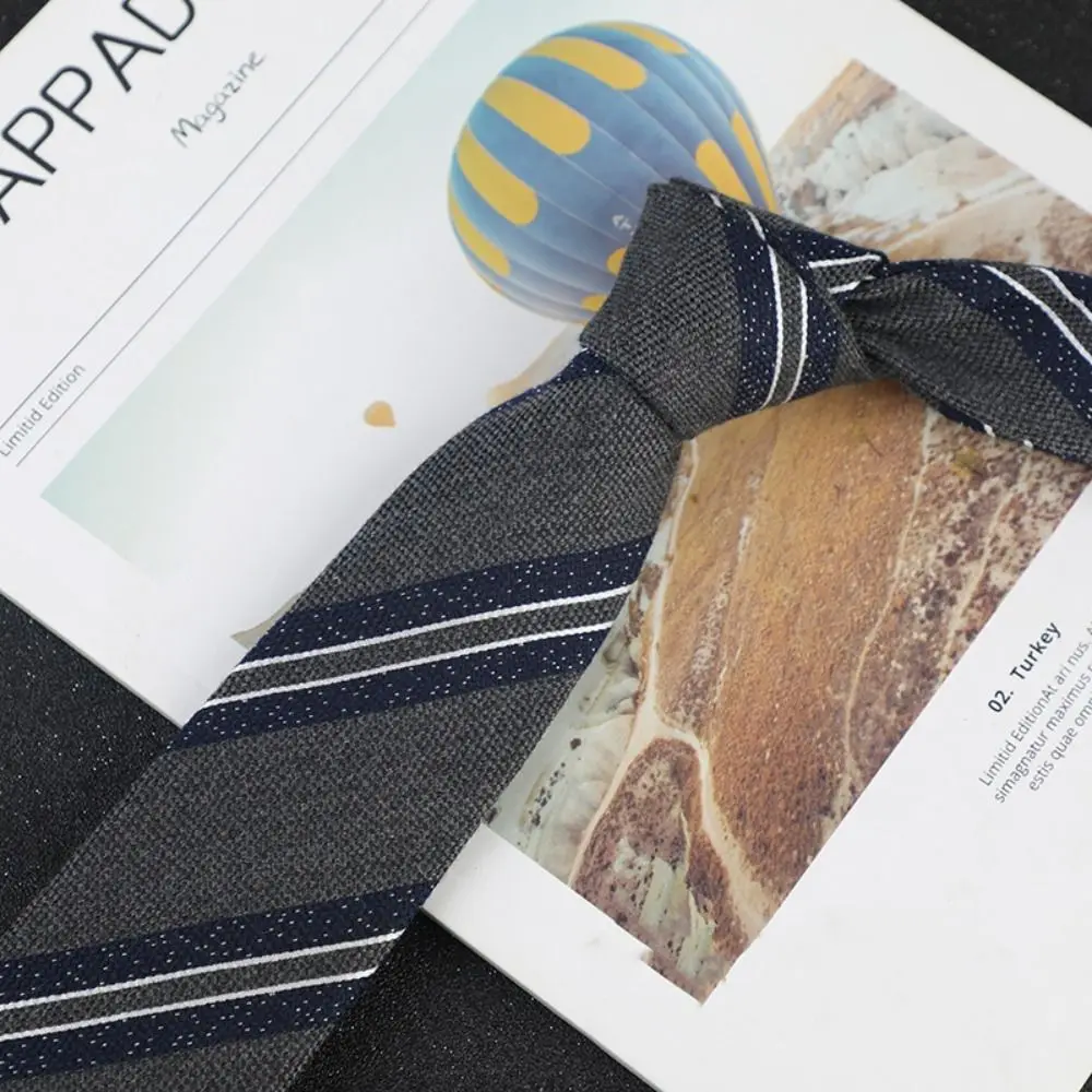 Dasi Bisnis Pria Gaya Inggris Bermotif Cetak, Dasi Jacquard Floral Lembut yang Dapat Disesuaikan, Dasi Rajut Poliester Bermotif Titik dan Garis untuk Pernikahan