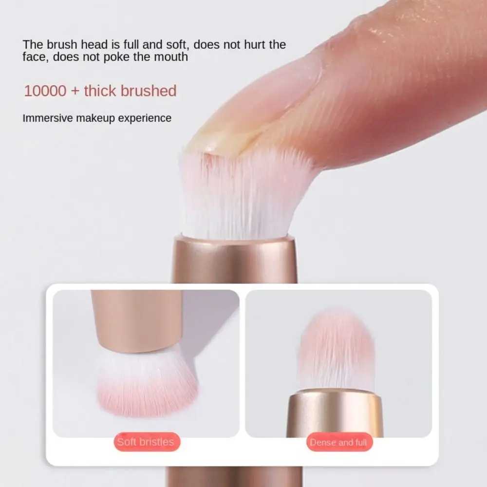 Draagbaar met dop Lippenborstel Make-uptool Lipaccessoire Mini Lipstick 3-kleuren Concealer Smudge Brush Damesschoonheid