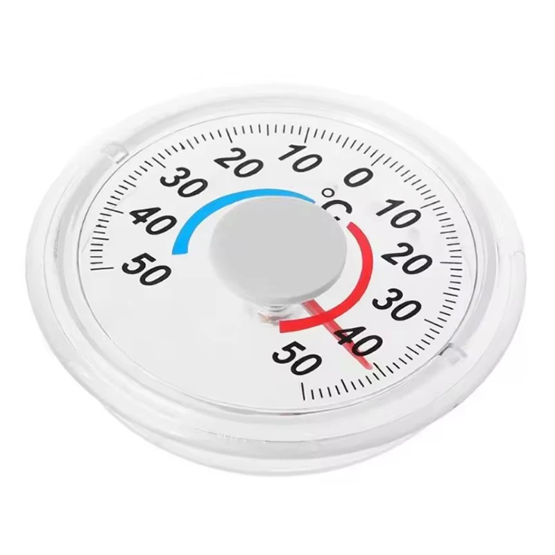 No Battery Dial Thermometer Indoor Outdoor Window Wall Mount -50C To 50C Temperature Gauge Gift for Home Office Use