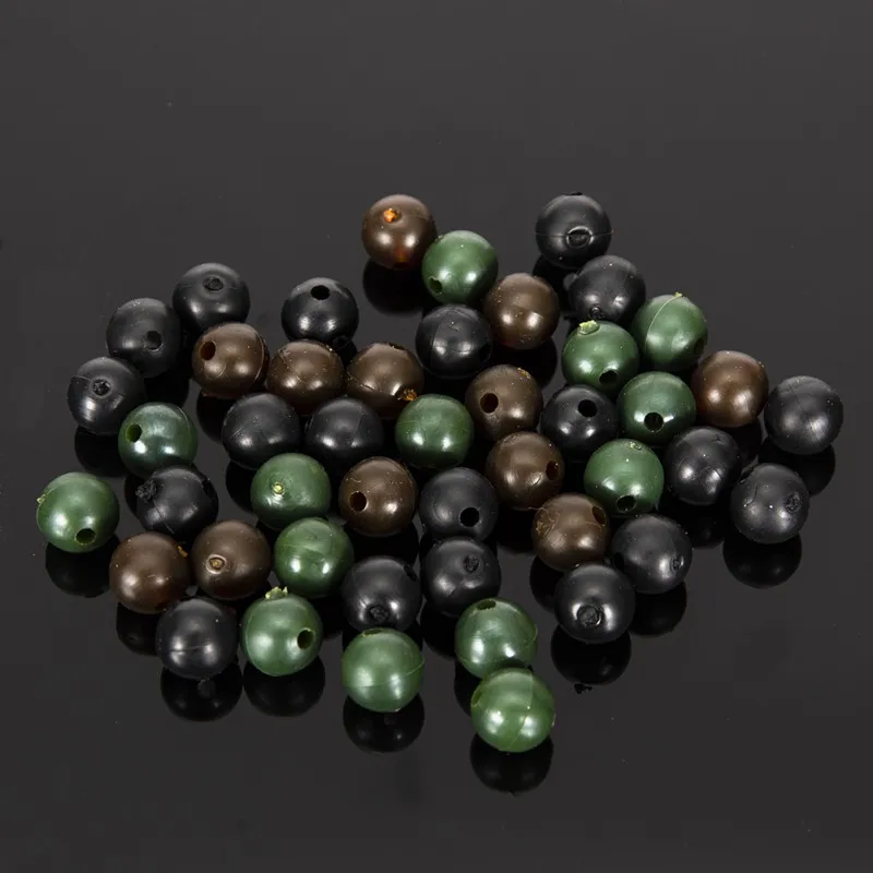 50 قطعة/الوحدة 6 مللي متر-8 مللي متر الصيد الخرز الفضاء سدادة الأسود الجولة لينة/الصلب المطاط الخرز الصيد السحر هوك تلاعب اكسسوارات