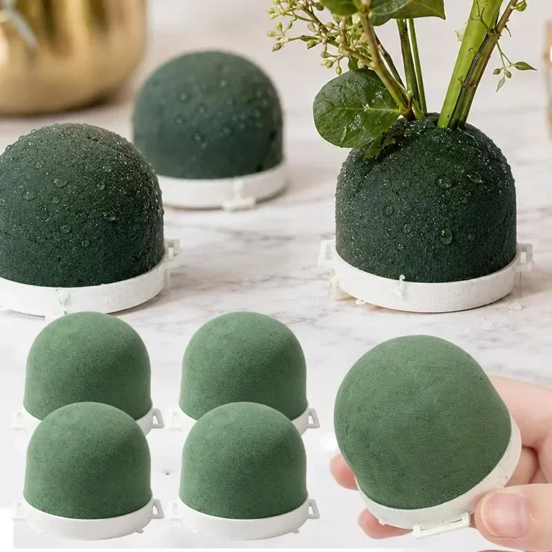 20-1pcs Floral Foam Balls Round Green with Base Wine Bottle Foam Holder Floral DIY Arrangement Kit for Wedding Party Table Decor - view 5