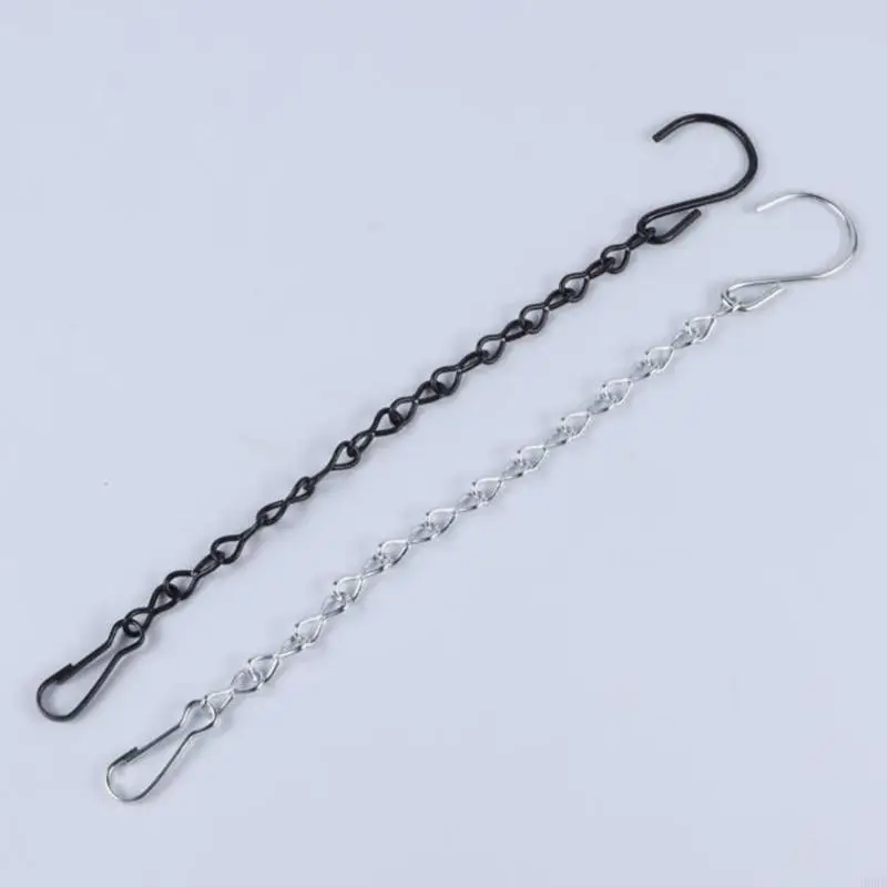 E06b 2pcs โซ่แขวนสำหรับดอกตะกร้าดอกไม้นกฟีดนกชาวสวนโคมไฟเครื่องประดับพืชแขวน