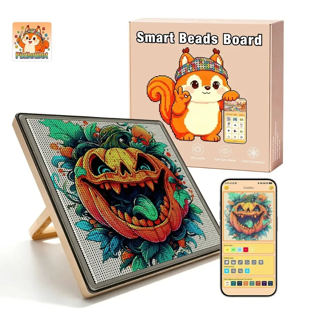 Smart LED Fuse Bead Board DIY Pixel Art Light Panel with App Pattern Guide for Home Decoration Creative Gift 2026 New