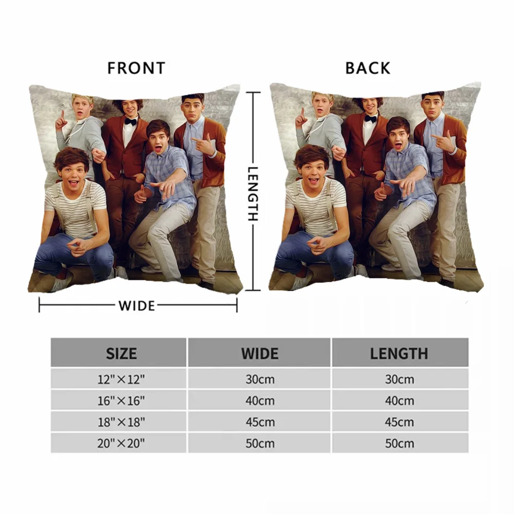 One Direction Children\'s Decorative Cushions for Decorative Sofa Pillowcases Bed Cushions for Living Room Cushion Cover 45*45