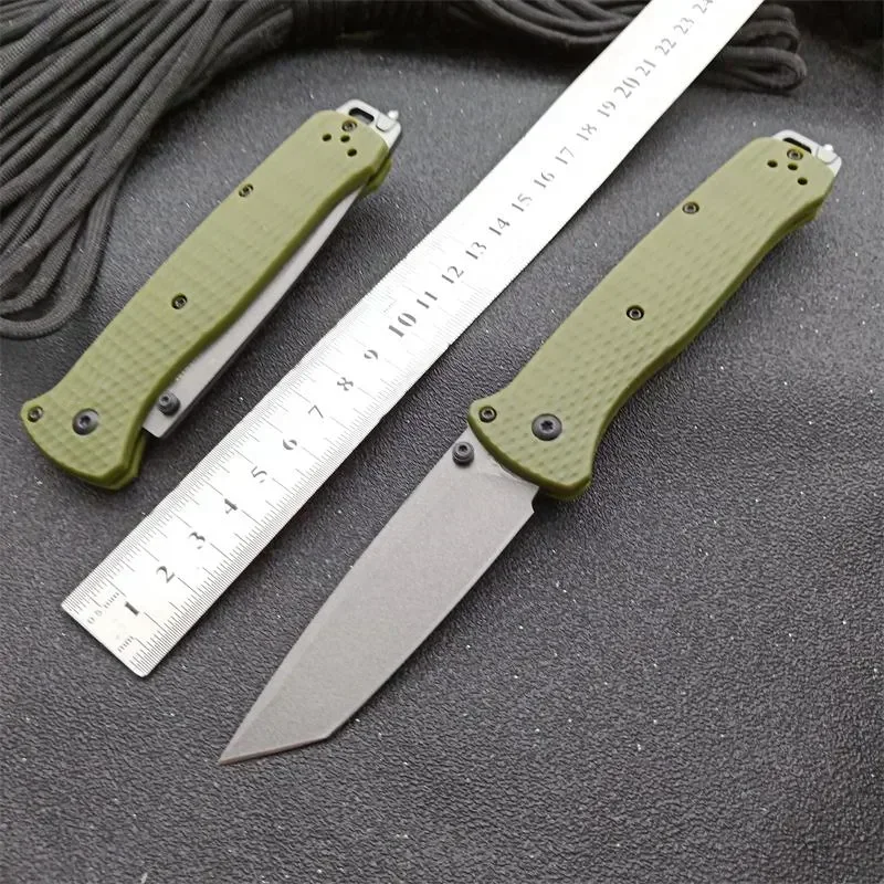 Cuchillo Bailout BM 537, Navajas de bolsillo de autodefensa, cuchillo plegable EDC de supervivencia para exteriores, herramienta de caza y acampada, mango de nailon