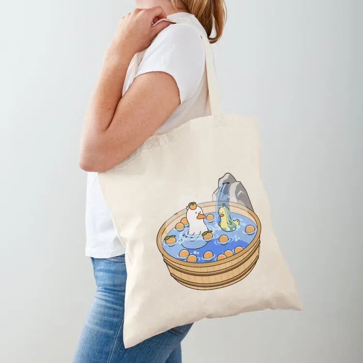 Duck Onsen Tote Bag canvas tote Gift bag ecological bags reusable shopping bag