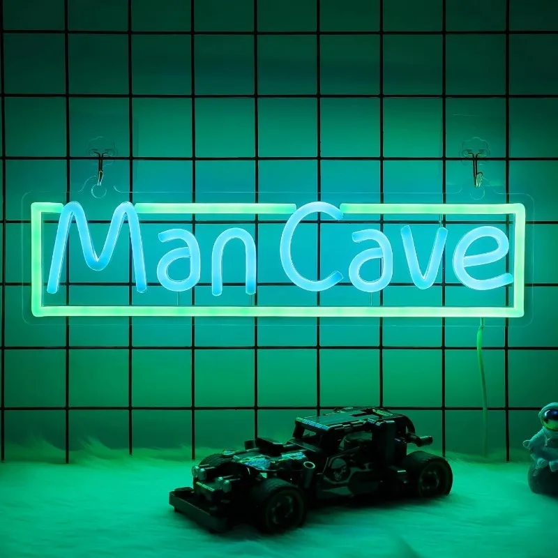 

Man Cave Neon Sign for Gamer Room Wall Decor USB Powered Dimmable LED Neon Light Boys Game Men Teen Son Birthday Party Gifts