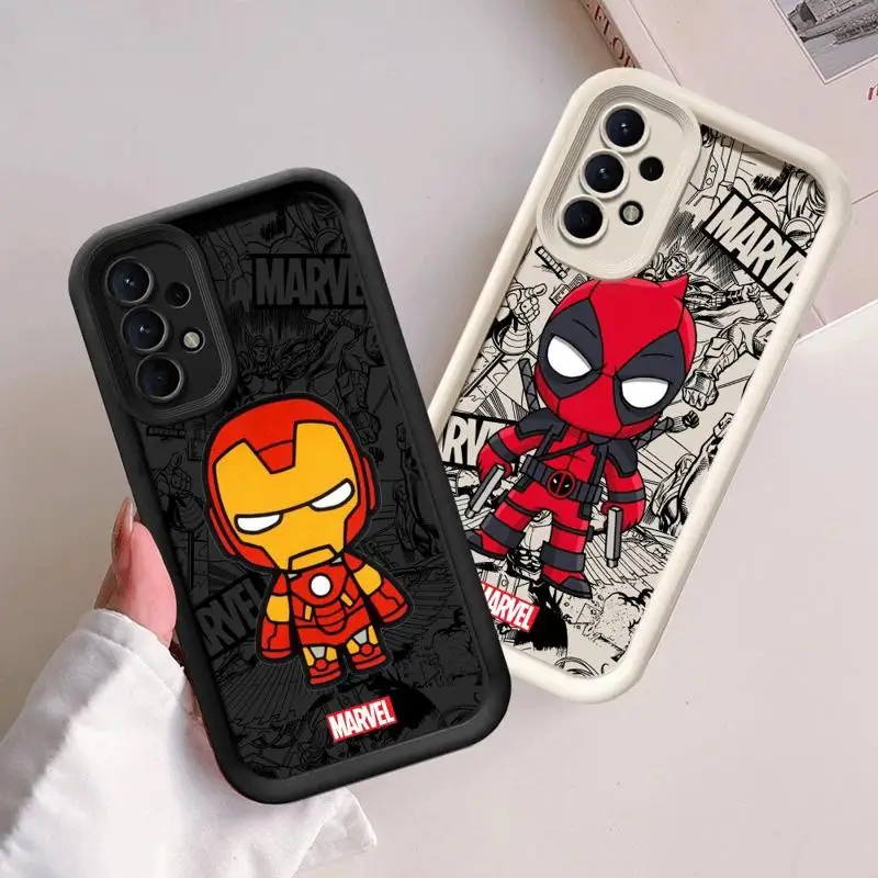 Phone Case for Samsung Galaxy A15 A25 A35 A55 A51 A71 A72 A73 A52 A52s A53 A54 5G TPU Silicone Soft Marvel Ironman Deadpool