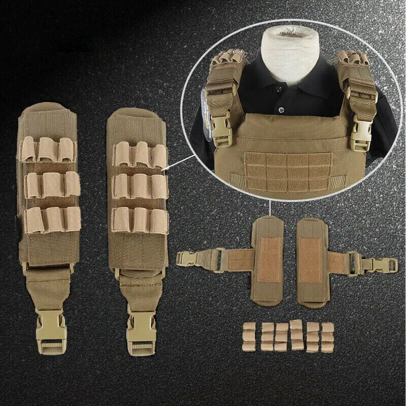 Multifunctional Tactical Shoulder Pads with Tactical Adapter, Detachable Snap-on Design Made of 500D IRR Matte Fabric