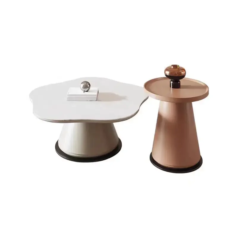 

Cream wind, rock slab, round, flower coffee table, household, living room, small apartment