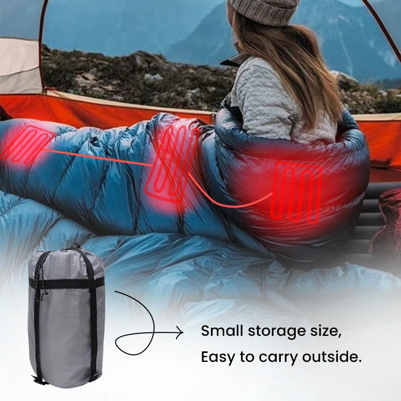 

USB Electrically Heated Camping Sleeping Bag Comfortable Sleep in the Wild
