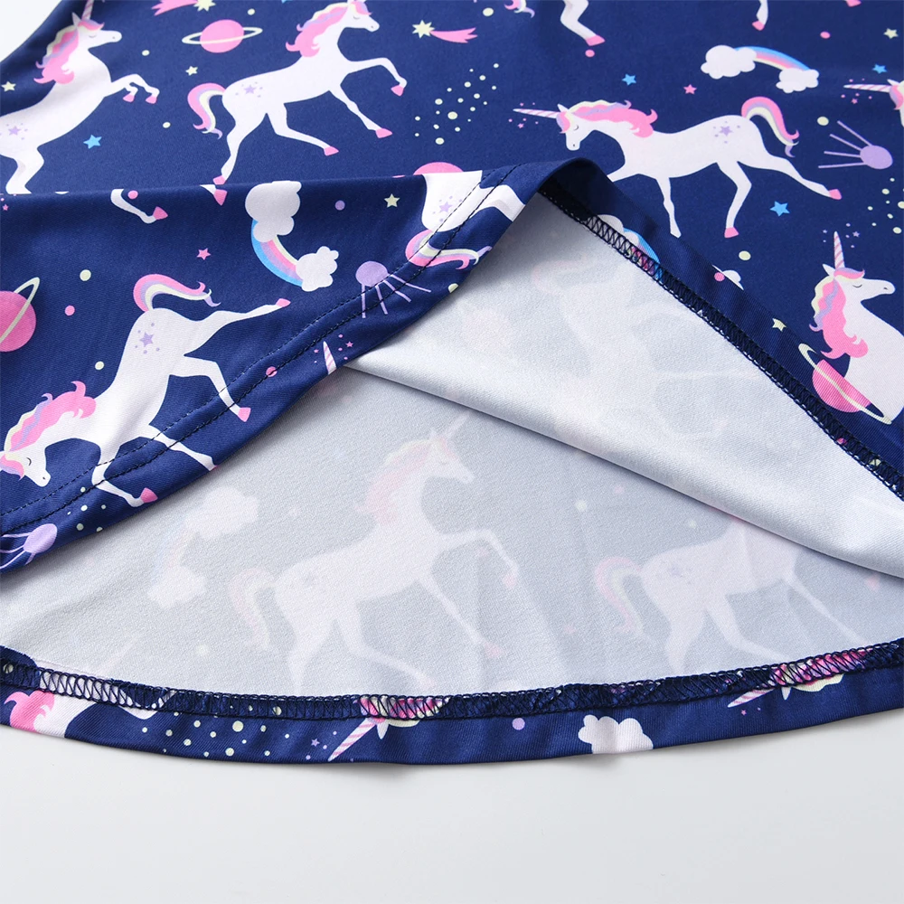 Dxton Kinder Sommerkleider ärmellose Kinder kleider für Mädchen Einhorn Print Kleinkinder Mädchen lässig gerade Kleider Vestidos