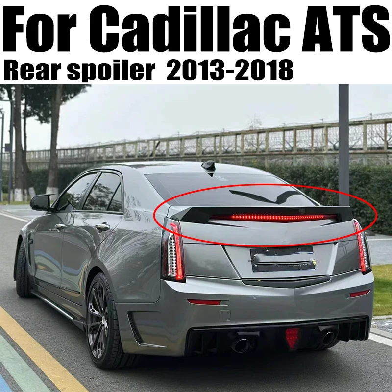 

Rear Trunk Lid Spoiler Wing For Cadillac ATS 2013 2014 2015 2016 2017 2018 Sedan Gloss Black/Carbon Fiber Look Car Splitter Lip