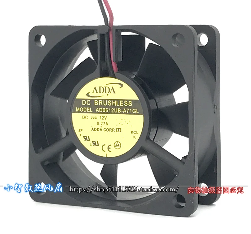 ORIGINAL AD0612UB-A71GL 12V 0,27A 6025 60*60*25mm NOVO RADIADOR DE VENTILADOR DE REFRIGERAÇÃO