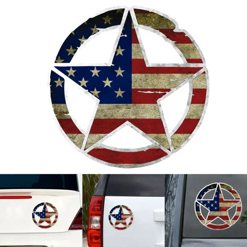 Off-road Vehicle Engine Hood Decoration Star Shaped Sticker Car Body PVC Decals