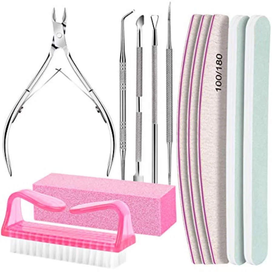 

Nail Care Kit, Nail Files 100/180, Nail Buffer Block, Cuticle Nippers, Cuticle Trimmer, Cuticle Pusher, Nail Tools, Nail Kit, P