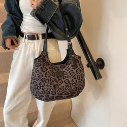 Leopard Design 2024 New Fashion Large Capacity Crossbody Bags For Women Travel Handbag Lady Shopping Commuting Shoulder Tote Bag