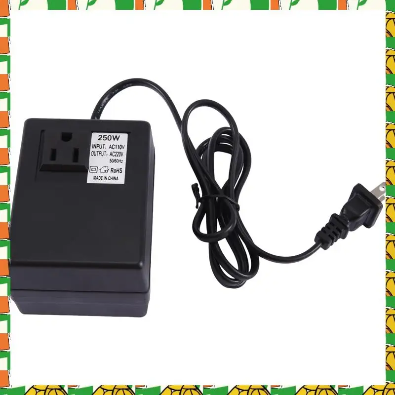 

Профессиональный инструмент 110 В до 220 В 250 Вт, универсальный удобный практичный портативный силовой трансформатор с американской вилкой, простой в использовании