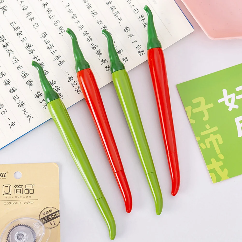 12 Pcs Gel Pen Red Pepper Writing Pens Teens Gifts Chili Cartoon Ink Peppers Drawing Bulk Fine Point Markers Product