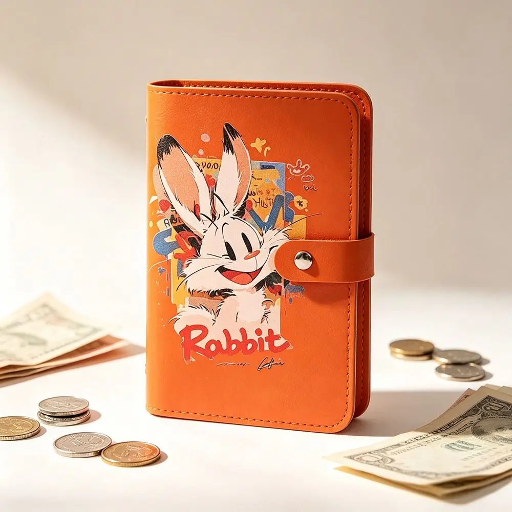 PU Leather Cash Saving Binder Household Large Capacity Cash Envelope System Wallet Portable Money Storage Book Home