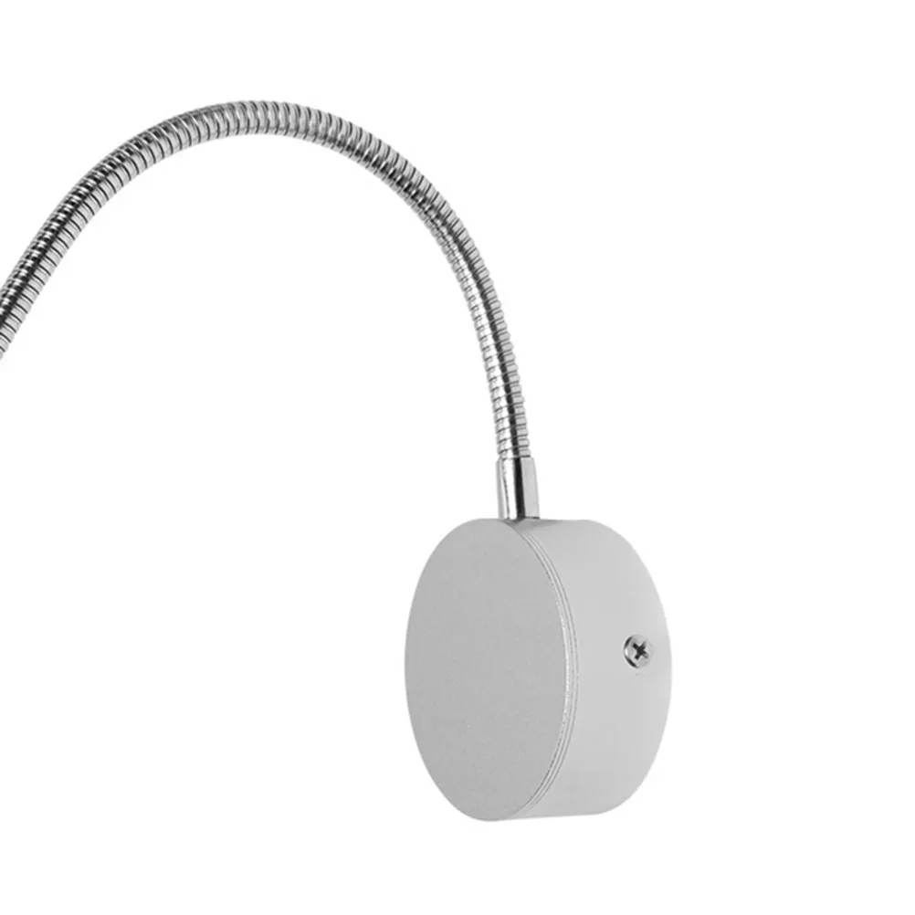 LED Reading Lamp Specular Silver Clip on Portable Bedside Eye Protection Lamp for Bedroom Office Dormitory Bookcase Laptop