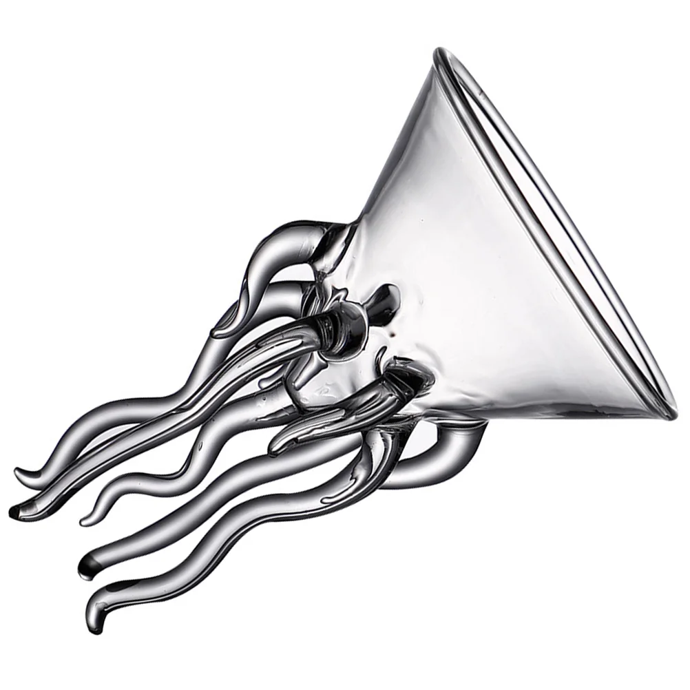 

Octopus Cocktail Glass Set Unique Jellyfish Design Transparent Goblet for Wine Liquor Party Drinkware Home Bar Decor