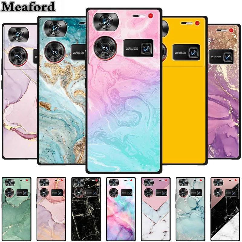 For ZTE nubia Z60 Ultra Case Marble Painted Soft Silicone TPU Phone Cover For ZTE Nubia Z60Ultra 5G Protective Shockproof Coque