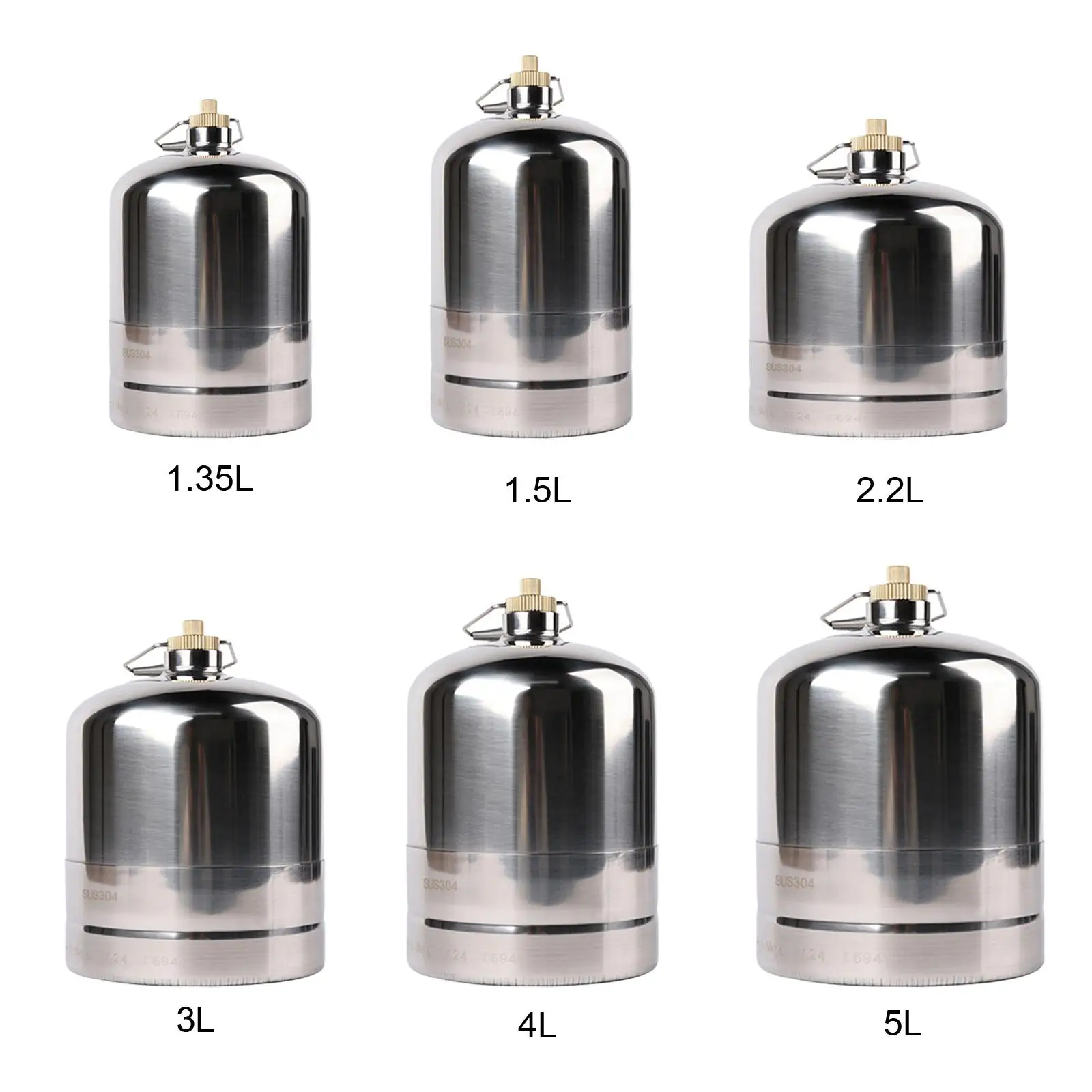 

Camping Gas Tank Gas Canister Empty Refillable Stainless Steel Copper Gas Tank Cylinder Camping Gas Fuel Canister for Picnics