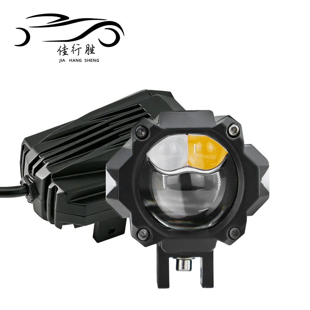 Super Bright Motorcycle Led Explorers Headlight Projector Fisheye Lens Led Moto Fog Auxiliary Motorcycle Headlight 2Pcs