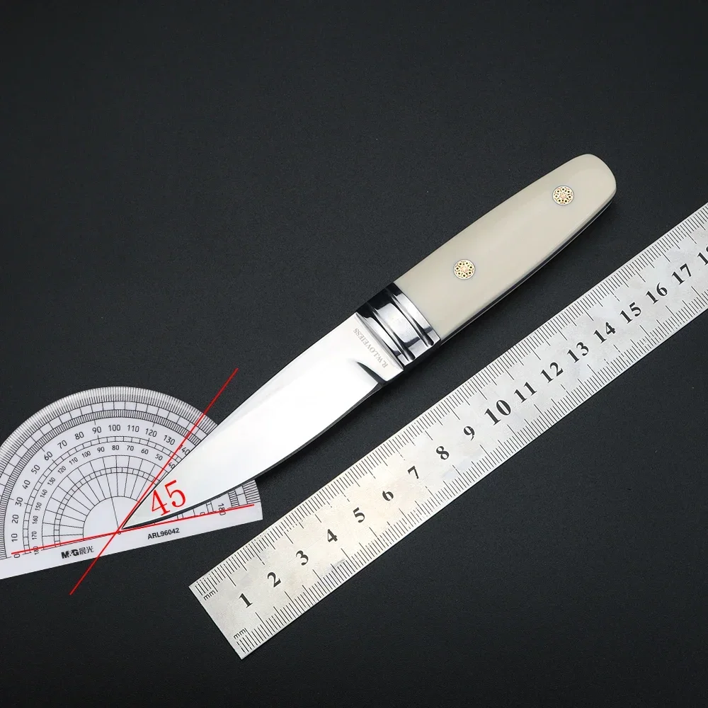 سكين خارجي M390 مسحوق فولاذي عالي الصلابة سكين مستقيم صغير حاد لسهولة البقاء والحمل #3