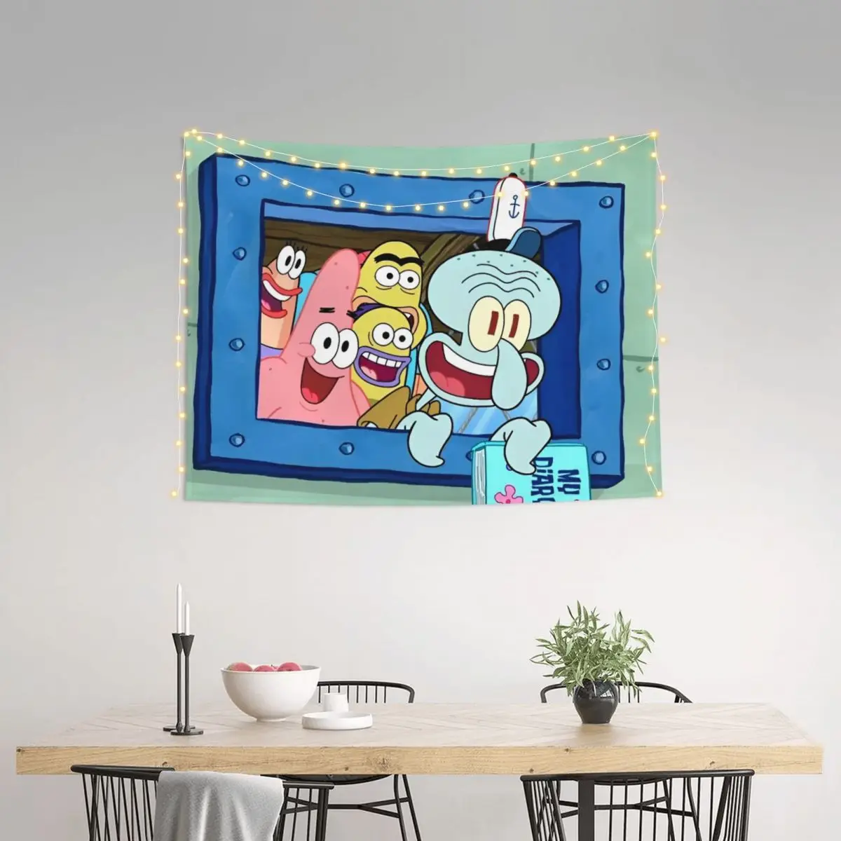 S-Sponge Bobed Anime Tapestry Wall Hanging Tapestries for Bedroom Dorm Room Decor