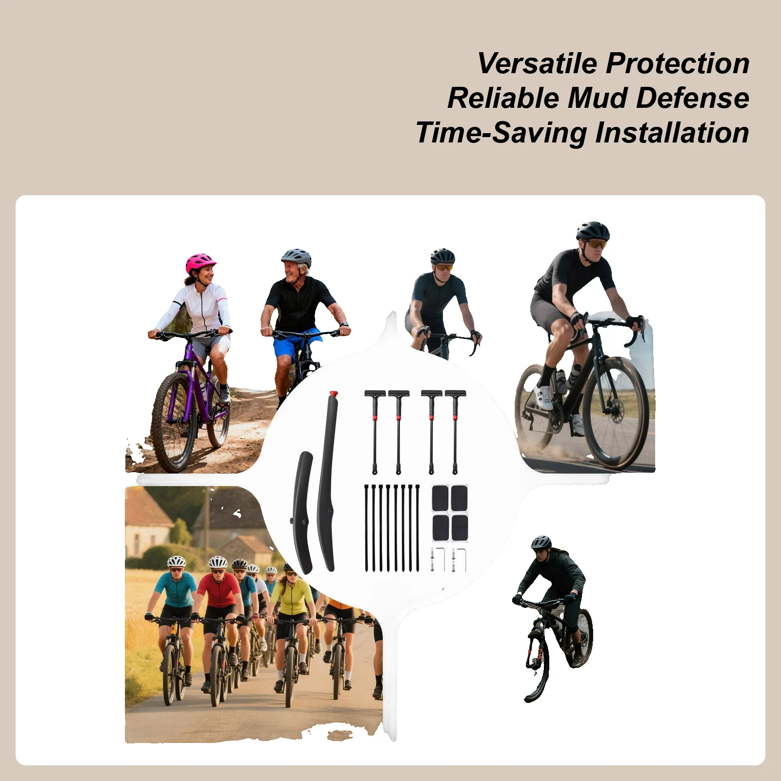 

Крылья для горного велосипеда, безопасный чехол с регулируемым удлинителем, комплект задней защиты велосипеда для поездок на работу, езда на тропе, дождливая грязь