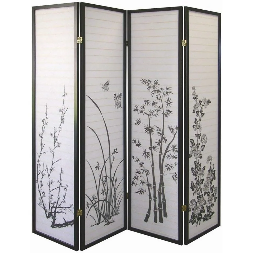 

Floral Room Divider 4 Panel