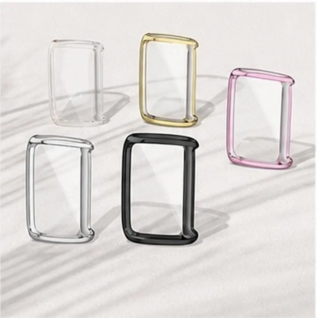 6Pcs Watch Screen Case Tpu Soft Touch Scratch Proof Shock Absorbing Lightweight Design Easy to Install Remove Smartwatch Screen