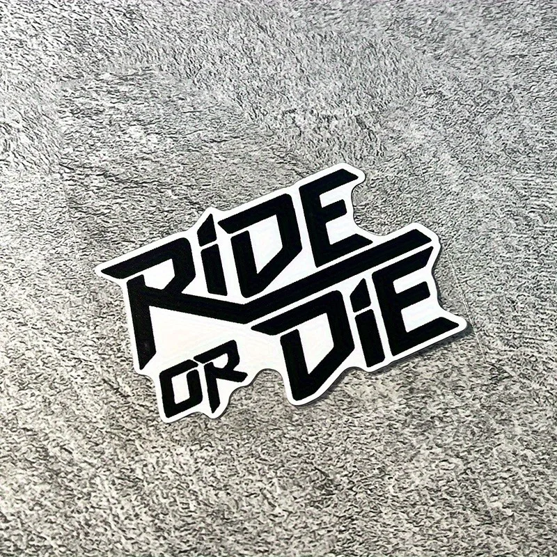 Holographic RIDE OR DIE Biker Text Vinyl Stickers Waterproof Decals For Motorcycle Bike Laptop Helmet Decor view 6